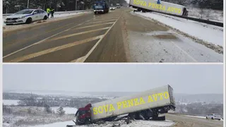 Под Пензой грузовик съехал в кювет