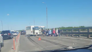 В ДТП с автобусом на Солотчинском мосту в Рязани никто не пострадал