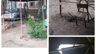 Жители Касимовского шоссе жалуются на плачевное состояние игровой площадки