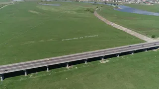 У моста через Оку появилась гигантская надпись ко Дню Победы