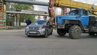 Авария в Рязани: столкнулись “Урал” и “Сузуки”