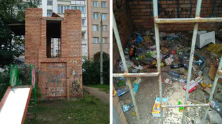 Шприцы и прочий мусор: заброшенная постройка на улице Новаторов превращается в свалку