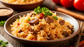 Беру рис и немного мяса и готовлю вкуснейший ужин для всей семьи: легкий рецепт рассыпчатого плова - готовится очень просто