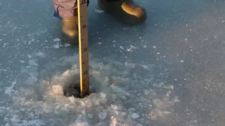 Сотрудники МЧС проверили толщу льда на водоёмах области