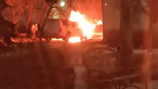 На улице Введенской в Рязани вспыхнул автомобиль