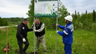 Нефтепроводчики установили информационные щиты в заповеднике Коми