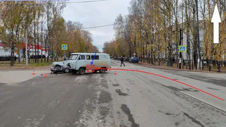 В Коми водитель "буханки" попал в серьезное ДТП с "Ладой"