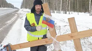 На Владимирщину пришел мужчина, который несет крест из Чебоксар к Москве