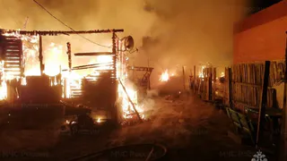 Крупный пожар в Петушинском районе охватил 350 квадратных метров