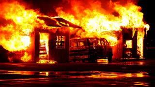 В Скопинском районе Рязанской области сгорел нежилой дом