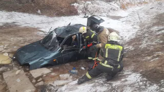 В Гусь-Хрустальном районе автомобиль улетел в кювет