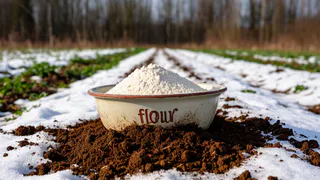 1 стакан «муки» заменяет 17 килограмм навоза. Раскидываю даже по снегу - и уже весной земля станет лучше чернозёма