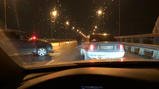 Ночью на Солотчинском мосту произошло массовое ДТП