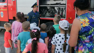 В 18-й пожарной части Вязников прошла экскурсия воспитанников детского сада