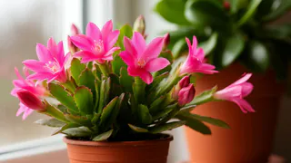 Проведите декабристу чайную церемонию - зимой обалдеете от пышного цветения