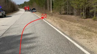 2 женщины пострадали при опрокидывании иномарки на трассе в Коми