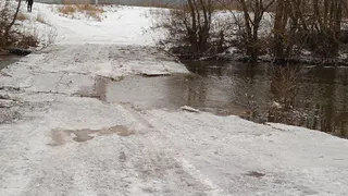 В Спасском районе под воду ушла часть моста