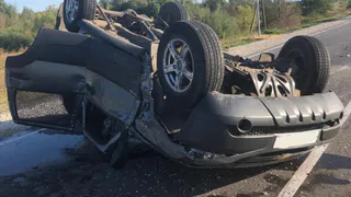 Колесами к небу: под Сасовом столкнулись «Киа Соренто» и «Шевроле Нива»