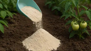 В сентябре насыпаю такую муку на грядки под картошку и томаты. Земля «жирнее» и плодороднее, чем после навоза