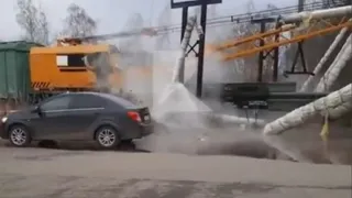 На Забайкальской потоп: машинист поезда порвал трубы теплотрассы