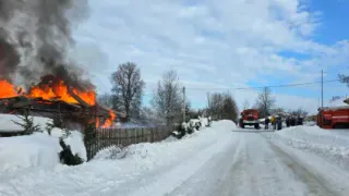 В Александровском районе сгорел частный дом