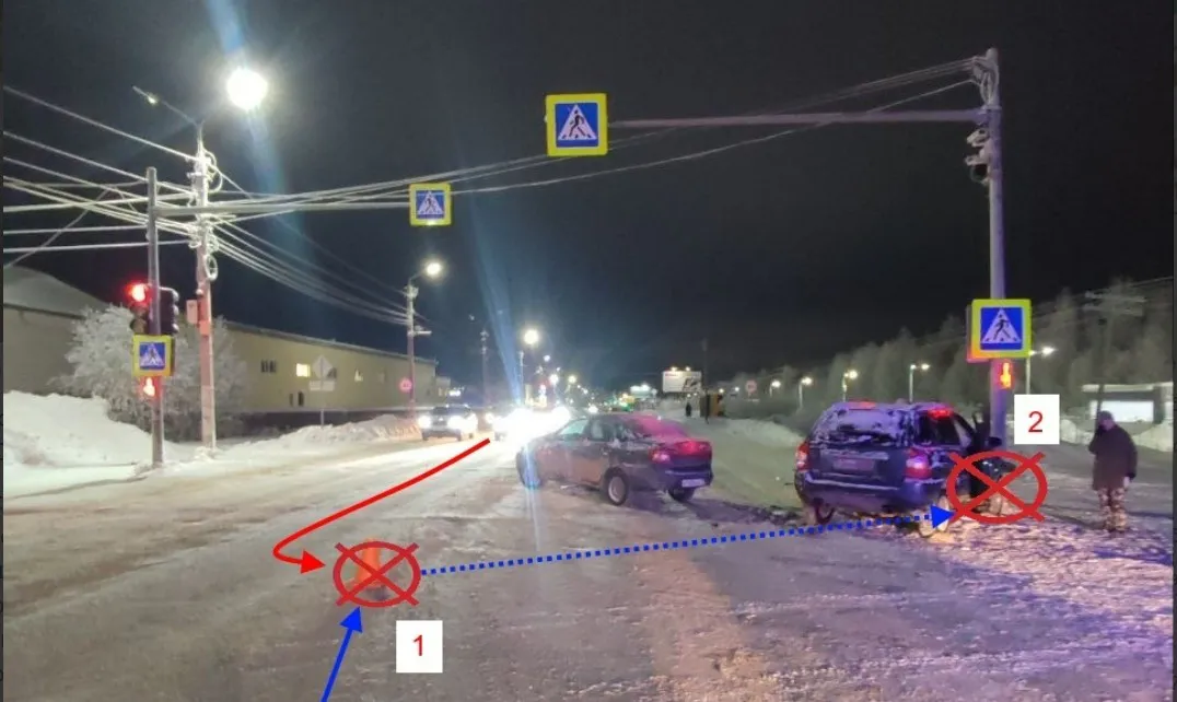 Автоледи за рулем Lada Granta стали виновницами ДТП на дорогах Сыктывкара