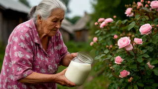 Соседка по даче открыла свой секрет: перед заморозками я поливаю розы молоком. Результат весной шокирует всех