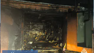 В Усинске сгорел гараж местного кооператива