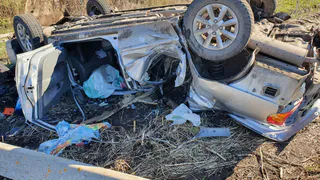 Авария в Рыбном: водитель столкнулся с опорой ЛЭП