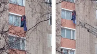  В Нижнекамске спасатели сняли мужчину с карниза восьмого этажа