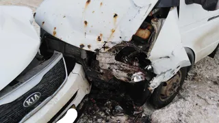 В Сапожковском районе водитель «Газели» врезался в кроссовер Kia