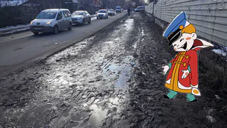 Весна пришла: в центре города тротуары превратились в болота