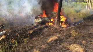 В жуткой аварии под Клинцами сгорели водитель и пассажир автомобиля