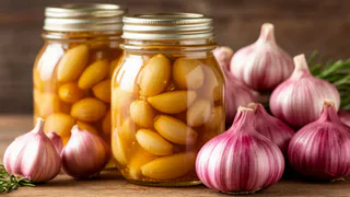 Подаю как закуску и добавляю в салаты: маринованный чеснок всего за 15 минут — хрустящий и ароматный