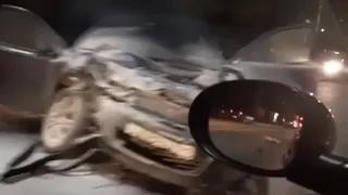 После ДТП в Кальном загорелся автомобиль