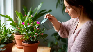 1 ложка на 500 мл воды – и декабрист цветет как миленький: шлюмбергера чувствует себя царицей всех цветов