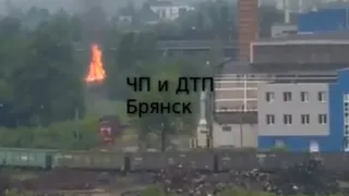 Видео пожара на Брянском стальзаводе