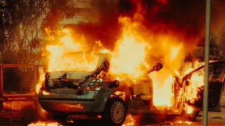 В Рязани сгорел автомобиль