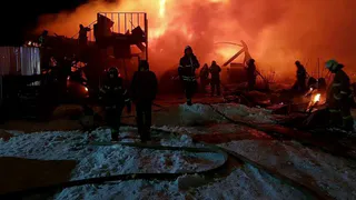 Двое погибли в пожаре на стройке в Пензе