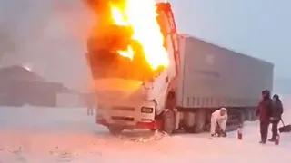 В Рязанской области на Южной окружной дороге вспыхнула фура