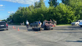 В Сасовском районе 30-летний мотоциклист въехал в ВАЗ-2107