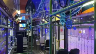 По улицам Владимира курсирует новогодний троллейбус