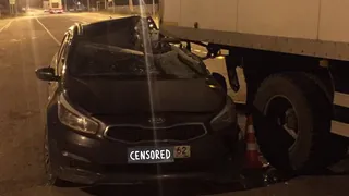 В Рязанской области грузовик наехал на легковушку