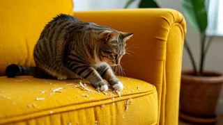 Быстро отучила своих кошек драть диван: до сих пор не нарадуюсь - нужна лишь копеечная вещь 