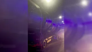 В Собинском районе загорелся грузовик на трассе М-7