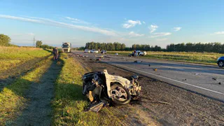  В ГИБДД опубликовали фото с места массового ДТП в Скопинском районе