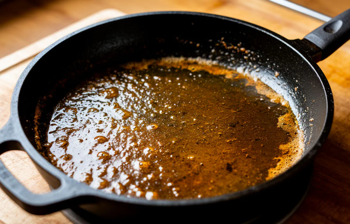 Два пакетика заливаю кипятком, и сковородка как новая: от жира и нагара нет и следа
