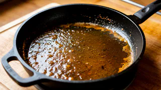 Два пакетика заливаю кипятком, и сковородка как новая: от жира и нагара нет и следа