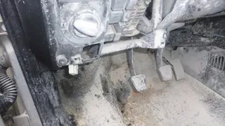 В Нижнекамске на ходу загорелась машина