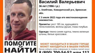 В Брянске ищут 36-летнего Василия Шведова